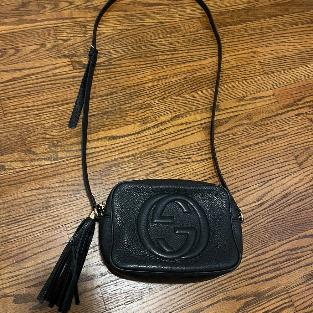 Gucci Black Leather Crossbody Bag